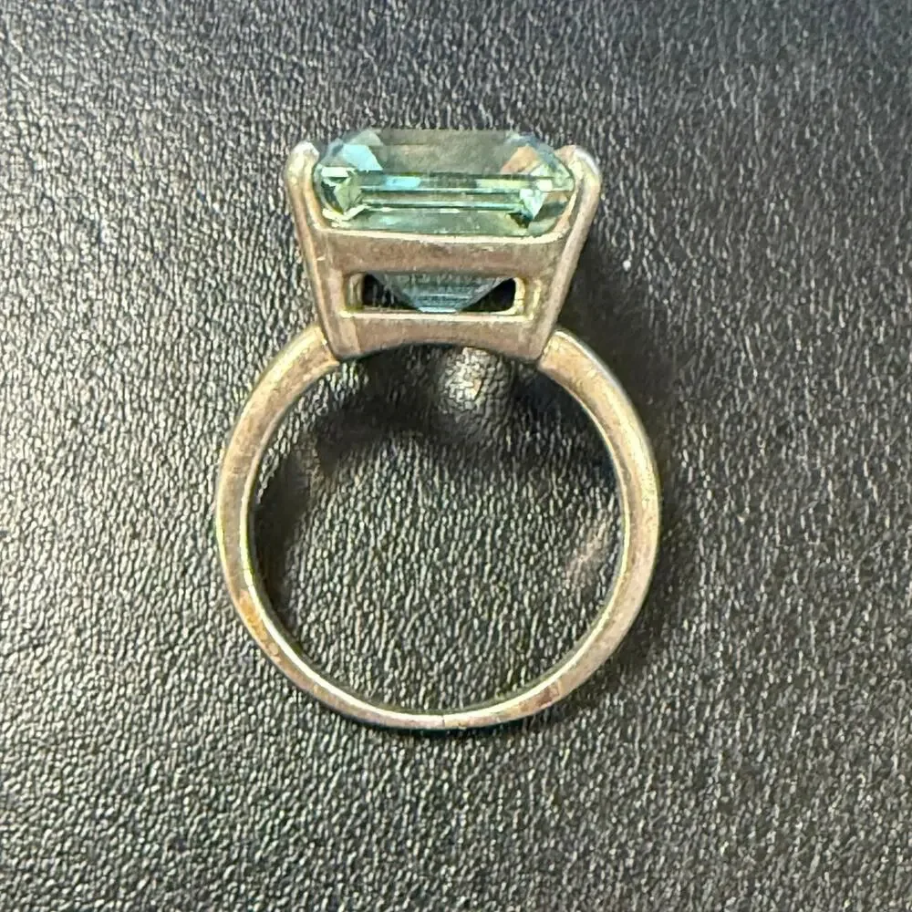 Tiffany & Co. Sparklers Cocktail Ring – Green Quartz, Sterling Silver (size 6) - Picture 4 of 6